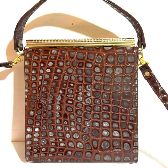 Viva vintage leather crossbody/ handle handbag - Picture 4 of 8